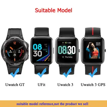 Rezerves Joslu Umidigi Ufit Silikona Siksna Uwatch GT Aproce Uwatch 3 GPS SmartWatch Piederumi, Regulējams drošības Jostas 51637