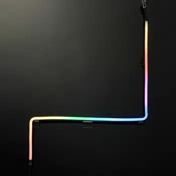 RGB DIY Piederumi 550mm 3Pin Ciparu LED Gaismas Sloksne Elastīgu Montāžas Adresējama Datoru Gadījumos, 5v Pamatplates PC Kontrolieris