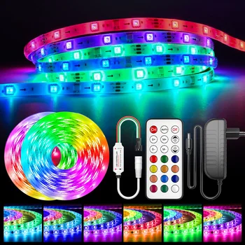 RGB LED Sloksnes Gaismas Individuāli Adresējama Smart WS2811 SMD Sapņu krāsa Elastīgas Lentes RGB LED Gaismas Diožu Lentes DC 12V