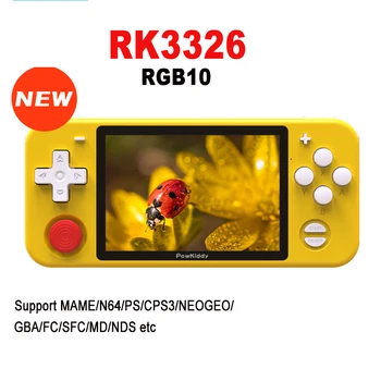 RGB10 Retro Spēļu Konsole ir Atvērtā koda Sistēma, 3.5 collu IPS Ekrāns Pārnēsājama Rokas Spēļu Konsole RK3326 par MAME/MK/N64