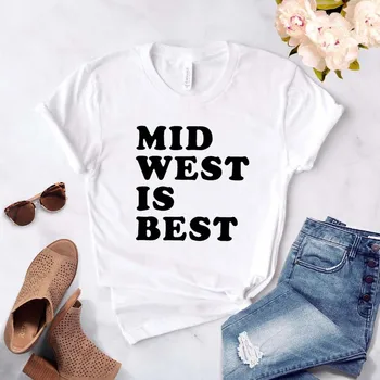 Rietumi Ir Labākais, Drukāt Sieviešu t Kokvilnas Gadījuma Smieklīgu t kreklu Yong Lady Meitene Top Tee Hipster Piliens Kuģa NA-379