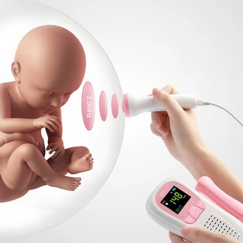Rokas Augļa Doplera Pirmsdzemdību Bērnu Sirdspuksti Monitors Sirdsdarbības Detektors Sadzīves Sonar Doplera Grūtniecēm