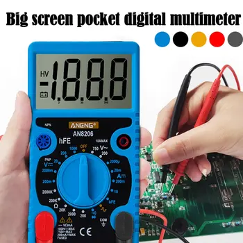 Rokas Ciparu Multimetrs LCD Pretgaismas Portatīvo AC/DC Ammeter Voltmetrs Ohm Sprieguma Testeris Skaitītāju Mērījumu Multimetro