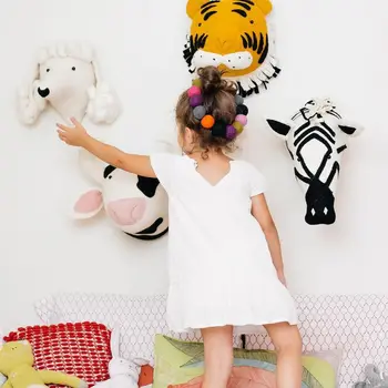 Roku darbs DIY Bērniem, Bērnu, Dzīvnieku Vilnas Filcs, mīkstās Rotaļlietas Telpu Dekorēšana, Sienu Apdare Zebra Zilonis Flamingo Fox