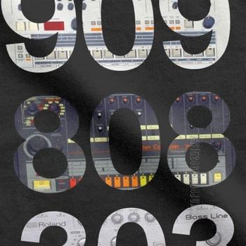 Rolands 909 808 303 Classic Synth Bungu Mašīna.Png T Krekls Cilvēks Zīmolu Tops Populāru T Krekli O Kakla Tīras Kokvilnas T-Veida