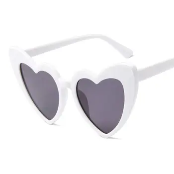 Rozā Mīlestības Sirds Formas Saulesbrilles-Retro UV400 Sieviešu Modes 2019 Glāzes Vintage Sieviešu Gudrs Briļļu Meitenes Toņos 24200