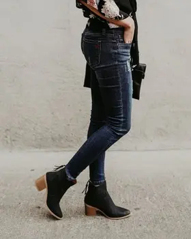 S - XL 2018 Problemātisko Ripped Caurumu Kokvilnas Džinsa Džinsi Sievietēm Stiept Izdilis Zīmuli Bikses Elastīgs Sexy Jean Bikses