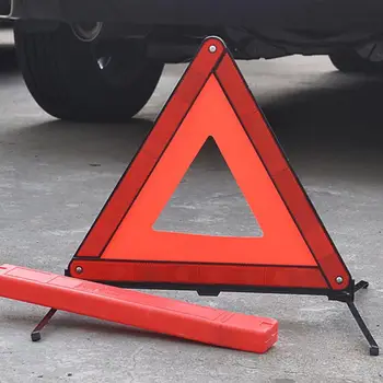Salokāma Automašīnu Transportlīdzekļa Avārijas Brīdinājuma Zīmes Trijstūrī Apstāšanās Zīme, Atstarojoša Ceļu Satiksmes Drošības Praktisku Auto Daļas