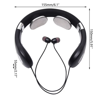 Salokāms Bluetooth 5.0 Kakla Masāža Bezvadu Portatīvo In-Ear Austiņu Apkure