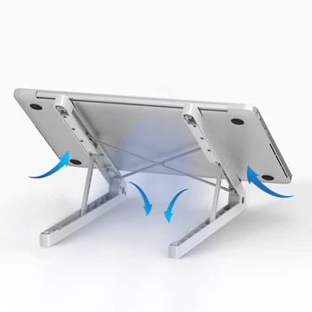 Salokāms Portatīvo Datoru Stand Portatīvie Regulējams Grāmatiņa Turētājs Tablete Bāzes Dzesēšanas Turētājs, Paredzēts MacBook Air, Pro 11-15.6 inch