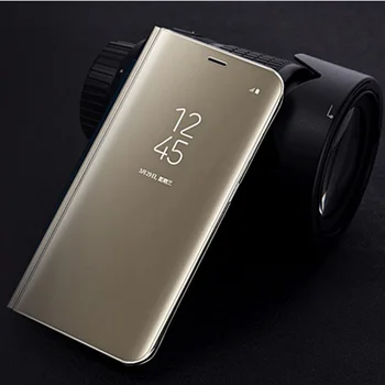 Samrtphone Aizsardzības Gadījumā, Skaidrs, Apskatīt Pastāvīgās Segtu Flip Case S-Skats Pārsegu ar statīvs Galaxy S8 (Melns)