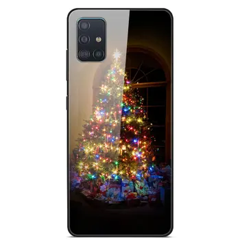 Samsung A51 A71 A21S Lietu Vāku Rūdīts Stikls Ziemassvētku Telefonu Gadījumos Samsung Galaxy Note 10 Lite A31 A41 A01 Pamata Lietā 10692