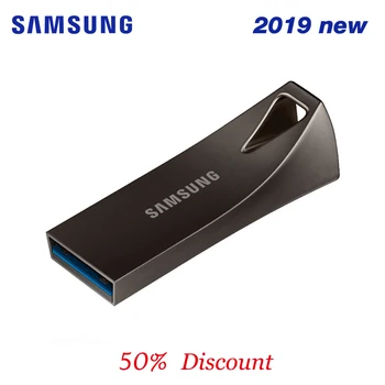 SAMSUNG BĀRS Plus USB Flash Drive 64Gb, 32Gb pildspalvu diska 256 GB 128GB metāla u diska atmiņas karti memory stick atmiņas ierīci mini pendrive USB3.1