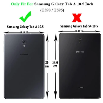 Samsung Galaxy Tab Par 10,5 T590 T595 Gadījumā Bērni Triecienizturīgs Hibrīda Silikona seguma Tab T590 T597 Tablete gadījumā +Filma