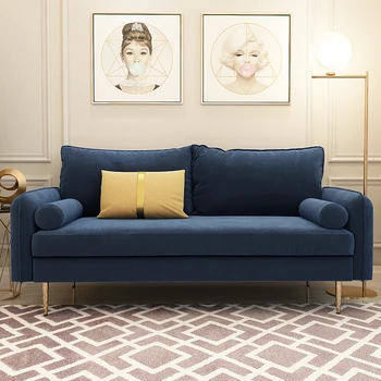 Samta auduma dīvāns dzīvojamā istabā, mēbeles dzīvojamā istabā, dīvānu komplekts audums dīvāns zils/rozā/pieri/pelēks dīvāns