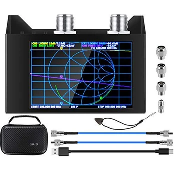 SAN-2N V2.2 Vektora Tīkla Analizators 50KHz-3GHz HF, VHF UHF Antena Analizators ar Mērījuma S Parametri,With4Inch Displeja apvalks