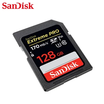 SanDisk Atmiņas Karte, SDXC 128GB High Speed 170MB/s Class 10 UHS-II pakāpes U3 4K Flash Card Extreme PRO SD atmiņas Karti Fotokameras