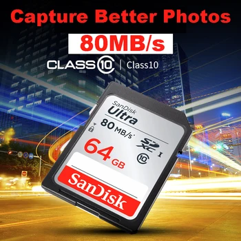 SanDisk SDXC 64gb Kartes SD UHS-I Atmiņas Karte sd karti Cartao de Memoria 64 gb Nikon, Sony, Samsung Canon Digital Sporta Kameras