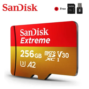 SanDisk Sākotnējā Extreme Ultra Atmiņas Karti Micro SD 64GB, 128GB 32 GB un 256 gb 400GB A2 V30 U1/U3 4K MicroSD 32 64 128gb Flash atmiņas Kartes 10008