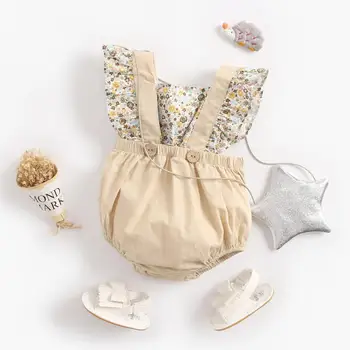 Sanlutoz Ziedu Baby Meitenes Romper Vasaras Siltie Bērnu Apģērbi Princese Toddler Meiteņu Apģērbs 35357