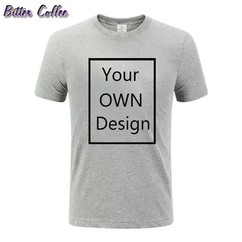 Sava Dizaina Zīmolu LogoPicture Pasūtījuma Vīriešiem un sievietēm DIY Kokvilnas T krekls ar Īsām piedurknēm Gadījuma T-krekls topi, t-veida