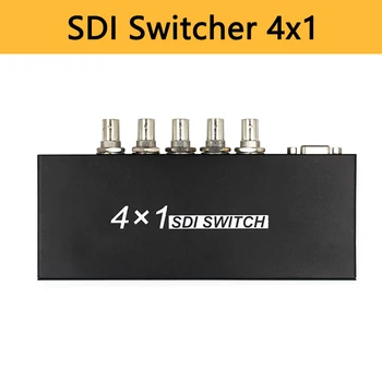 SDI Komutatoru 4x1 HUB SDI Paplašinātāja Slēdzis 4 1 no Pārveidotāja Adapteris 3G HD SD Pārraudzīt Drošības Kameras CCTV