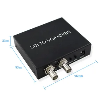 SDI VGA AV CVBS L/L Converter SD/HD/3G SDI un Adapteri Monitora un Kameras Displejs ar DC adapteris MUMS UK ĀS Bezmaksas Piegāde