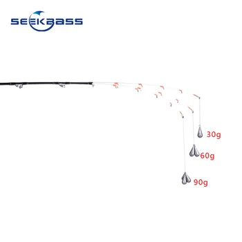 SEEKBASS 1.55 m jaunu produktu, Gaismas Jūras Laivu Kalmārs makšķeri Cietā Stikla Šķiedras Materiāla Padoms Liešanas Stienis TAI Gumijas stienis