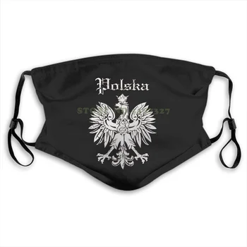 Sejas Maska Meangear Polska Ērglis Polijas Karogs, Simbols, Polija Modes Smieklīgi Dizaina Balts Melns Atkārtoti Aizsargmaskas,