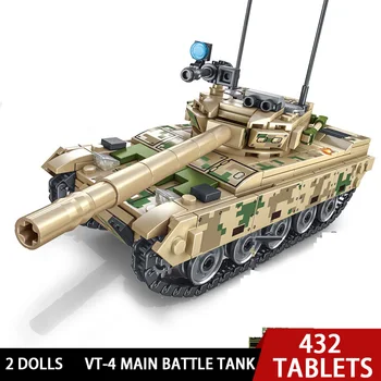Sembo 432PC VT-4 Smagās Bruņas Galvenais Kaujas Tanks Modeli, Celtniecības Bloki Savietojami Militārās Armijas Karavīrs, Rotaļlietas, Par Kazlēnu, Zēni 30951
