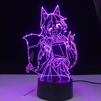 Senko San Noderīgu Fox Attēls 3d Lampas Nightlight Krāsas Maiņa Usb Akumulators Nakts Gaisma Meitenēm Guļamistaba Dekori Gaismas 49094