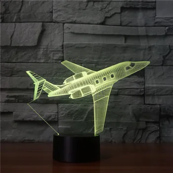 [Septiņu Neona]bezmaksas Piegāde lidmašīna/bomber Akrila 7Colors Galda Lampas, 3D Lampas Jaunums Led Nakts Gaisma Millennium Falcon Gaismas