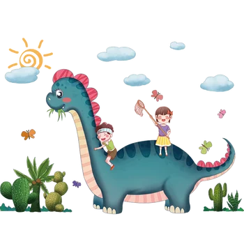 [SHIJUEHEZI] Karikatūra Dinozauru Sienas Uzlīmes DIY Dzīvnieku Sienas Uzlīmes Bērnu Istabas, Bērnu Guļamistaba Bērnistaba Mājas Apdare