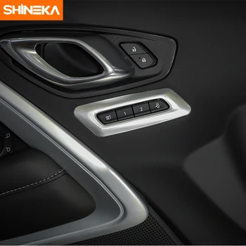 SHINEKA Auto Interjers Komplekti Atmiņas Sēdekļa Kontroles Slēdžu Vāciņu Bezel Panelis Rāmis 6th Gen Chevy Camaro 2017+
