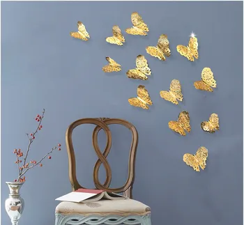 Sienas Uzlīmes Butterfly 3D Dekorācijas Meitene, Sienas Uzlīmes Bērnu Istabas Mājas Dekors Dzīvojamā Istaba Guļamistaba Rotājumu Papīra Rotāt