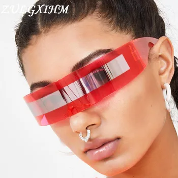 Sievietes bez apmales Brilles 2020. Gadam, Modes Pārredzamu Saules Brilles UV400 Ceļojumu Iela Shot Brilles Sieviete Vīriešiem Toņos Spogulis 22653