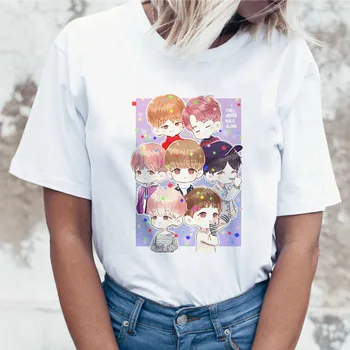 Sievietes ir O-veida kakla T-krekls Jungkook Kpop T-krekls Piedevu J Ceru, ka Miss Jin JIMIN V T-krekls K Populārs korejas sieviešu T-krekls ar K-pop meitene krekls