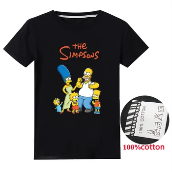 Simpsoni T-krekli, Bērnu Apģērbi Bērnu T Krekli Smieklīgi Zēni TShirts Ķīnas Iespiestas Bērnu Tees Vīriešu Apģērbus Meitenēm, t-veida Topi