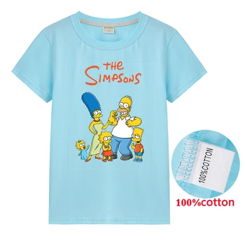 Simpsoni T-krekli, Bērnu Apģērbi Bērnu T Krekli Smieklīgi Zēni TShirts Ķīnas Iespiestas Bērnu Tees Vīriešu Apģērbus Meitenēm, t-veida Topi