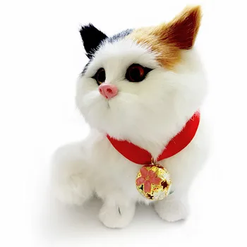 Simulācijas Kaķis Plīša Mājdzīvnieki Modelis, Ornaments Dzimšanas dienas Dāvanu Asti Kustamo Varētu dēvēt par Maz Tauku Kaķu un Suņu Tīrs Roku darbs 6701
