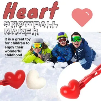 Sirds Sniedziņš Maker Ziemas Plastmasas Sniega Pikas Maker Klipu Bērniem Āra Smilšu Bumbu, Pelējuma Rotaļlietas Sniegavīrs Klipu Sirds Sniedziņš Maker