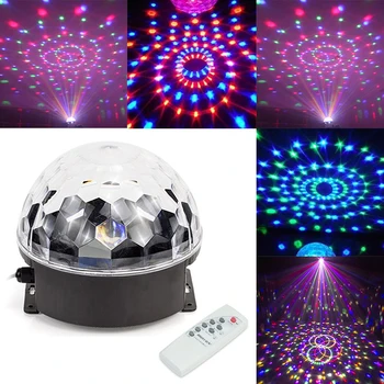 Skaņas Aktivizēta, Rotējošas Disko Bumbu Puse Gaismas Strobe Gaismas RGB LED Skatuves Gaismas DJ LED Bluetooth Kontroles Lāzera Projekcijas Lampas