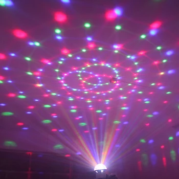Skaņas Aktivizēta, Rotējošas Disko Bumbu Puse Gaismas Strobe Gaismas RGB LED Skatuves Gaismas DJ LED Bluetooth Kontroles Lāzera Projekcijas Lampas