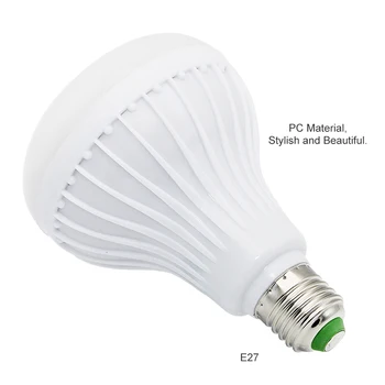 Smart E27 12W Ampoule LED Spuldze RGB Gaismas Bezvadu Bluetooth Audio Skaļrunis skan Mūzika, Regulējamas Lampas ar 24 Taustiņu Tālvadības pulti