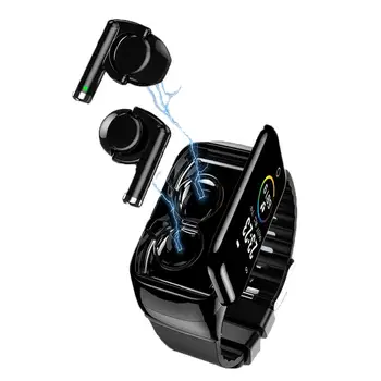 Smart Joslā Smartwatch Bluetooth Austiņas Smart Aproce Aproces Fitnesa Tracker Smart Skatīties Austiņas Sporta Piederumi
