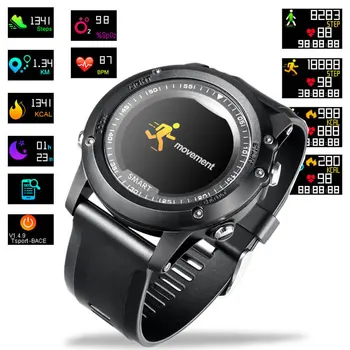 Smart Skatīties Vīriešu Sporta Viedie rokas pulksteņi BOAMIGO Bluetooth Zvanu Ziņu Atgādinājums 50M Ūdensizturīgs Smartwatch IOS Android Tālrunis