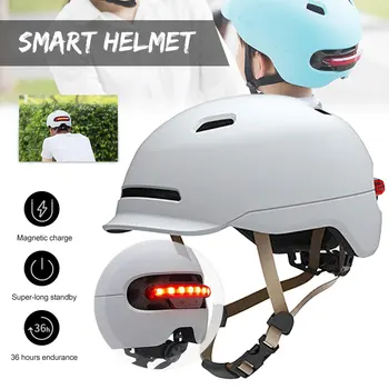 Smart ķivere elektrisko automašīnu, motorolleru velosipēdu līdzsvara velosipēds ķivere LED automātiskās gaismas ķivere