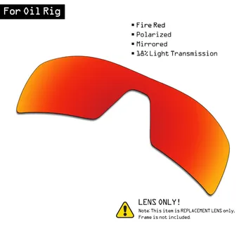 SmartVLT Polarizētās Saulesbrilles, Rezerves Lēcas Oakley Naftas Platformas - Uguns Sarkans