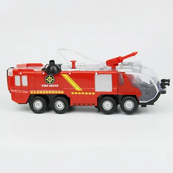 Smieklīgi Elektriskā Ugunsdzēsējs Ugunsdzēsības Truck Mūziku, Gaismu, Skaņu 360 Grādu Izsmidzinātā Ūdens Kids Izglītojošās Rotaļlietas Dāvanu