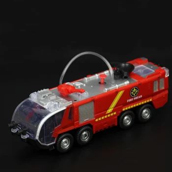 Smieklīgi Elektriskā Ugunsdzēsējs Ugunsdzēsības Truck Mūziku, Gaismu, Skaņu 360 Grādu Izsmidzinātā Ūdens Kids Izglītojošās Rotaļlietas Dāvanu